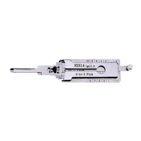 Original Lishi ORIGINAL LISHI: Nissan/Ford/Subaru NSN14 2-in-1 Pick/Decoder Door/Trunk OLS-NSN14